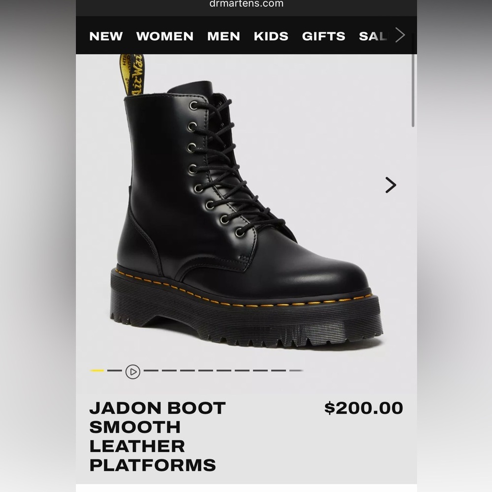 Dr. Martens Jadon Polished Black Boots - Picture 6 of 6
